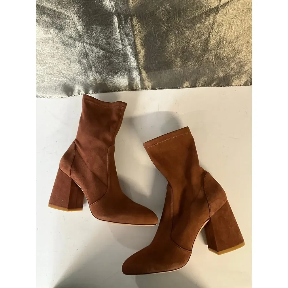 Stuart Weitzman 85mm Essentialist Stretch suede boots